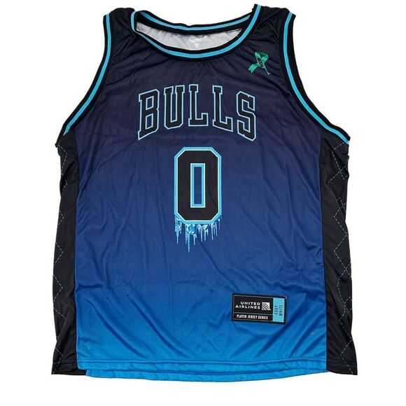 Chicago Bulls Coby White Players Edition Jersey Sub Zero Mental Health Jersey  L - Picture 3 of 8